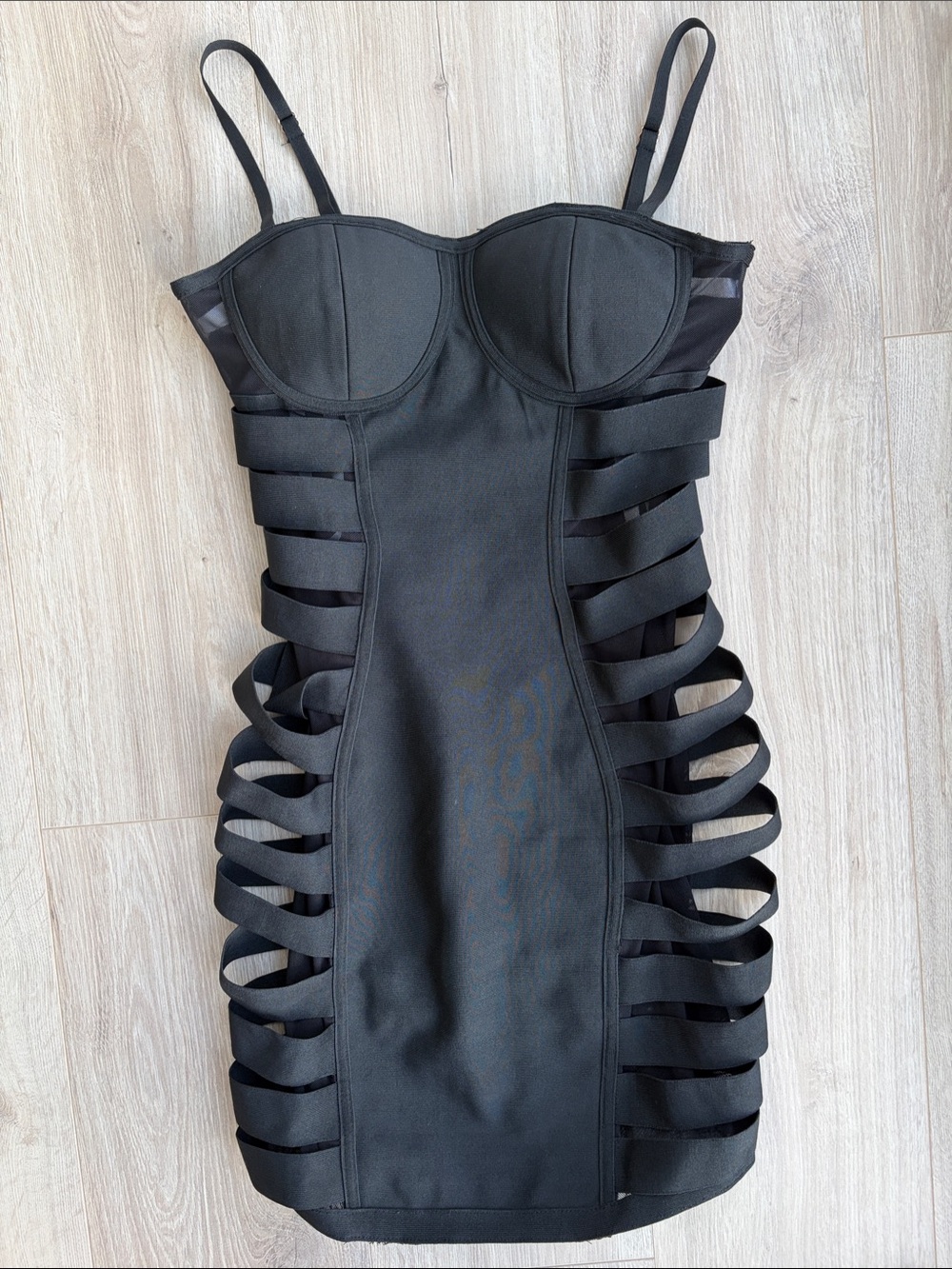 Superdown, size Small- Women's Black Cutout Bodycon Dress